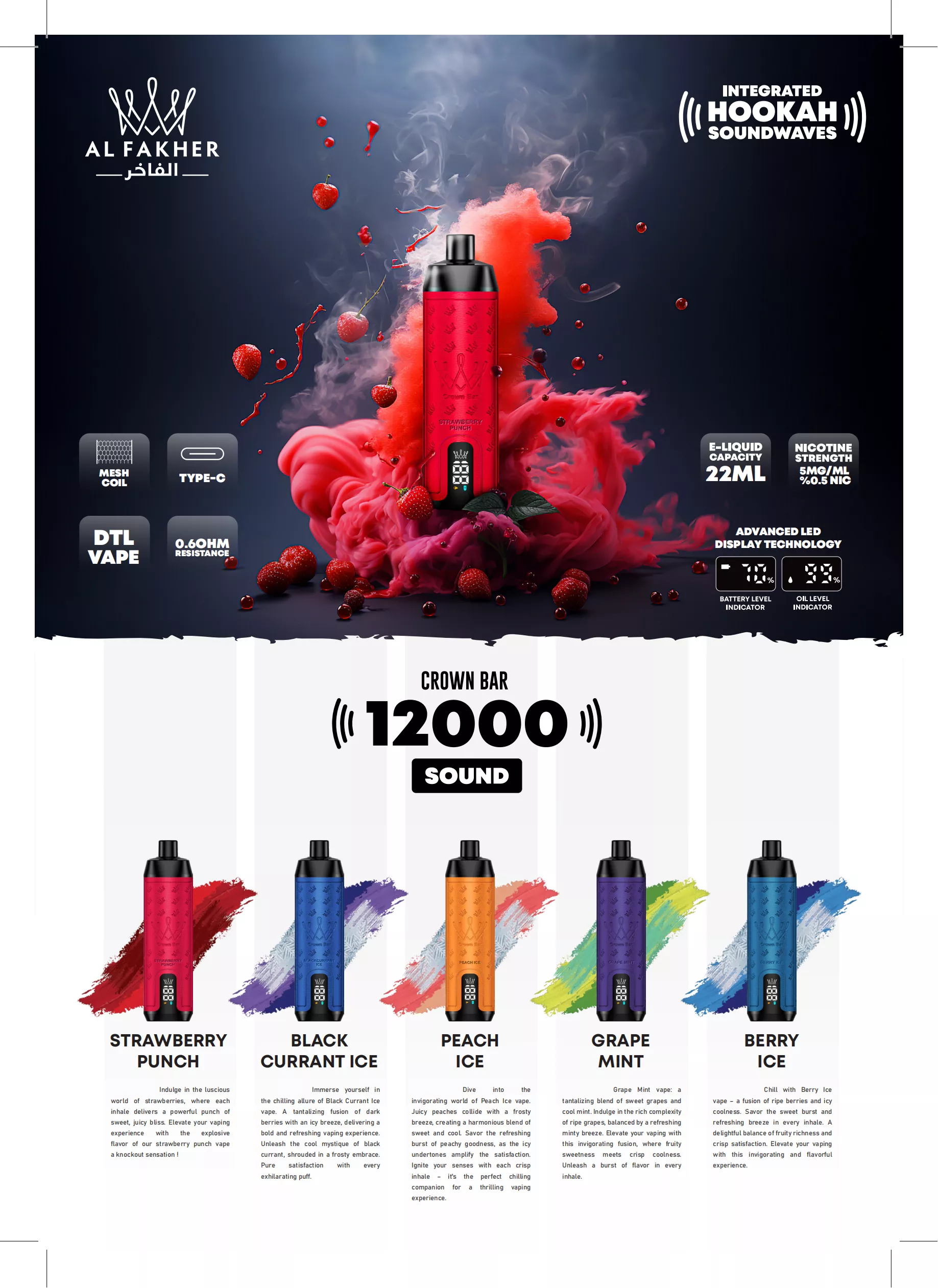 AL Fakher Crown Bar 12000 Züge Einweg E Zigarette Mit Nikotin - Black Currant Mint 6 becomes AL Fakher Crown Bar 12000 tiri Sigaretta elettronica usa e getta con nicotina - Menta a ribes nero 6 AL Fakher Crown Bar 12000 Züge Einweg E Zigarette Mit Nikotin - Black Currant Minttraduzione:AL Fakher Crown Bar 12000 tiri Sigaretta elettronica usa e getta con nicotina - Menta mora nera