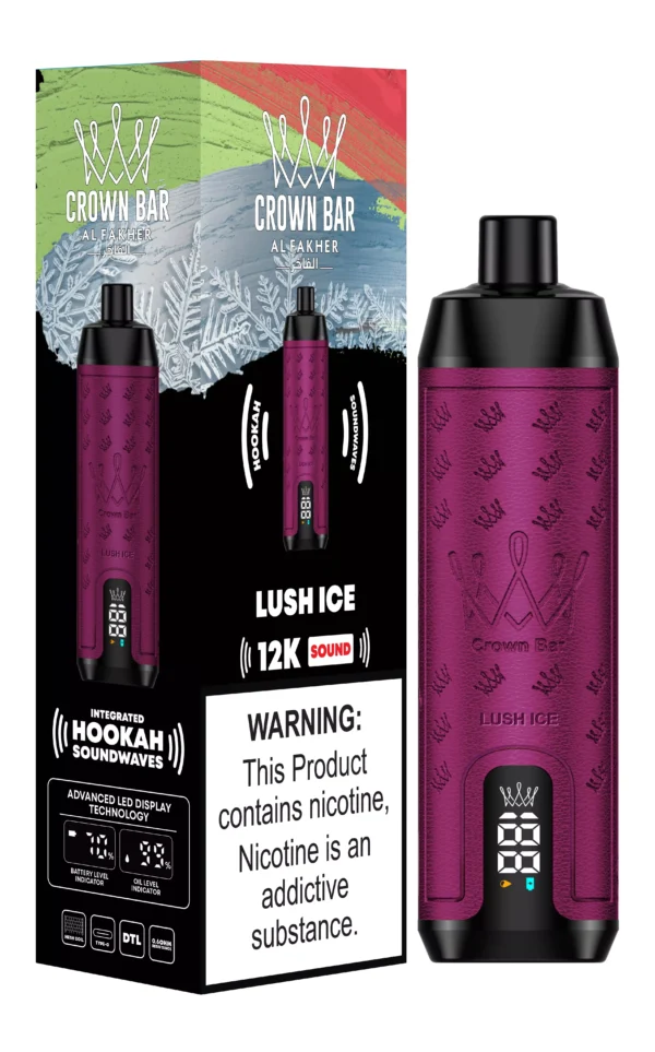 AL Fakher Crown Bar 12000 Züge Einweg E Zigarette Mit Nikotin -Lush Ice