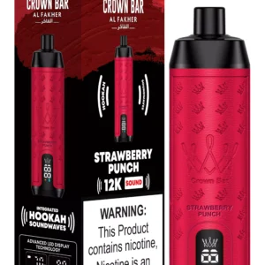 AL Fakher Crown Bar 12000 trekken Wegwerp E-sigaret Met Nicotine- Strawberry Punch