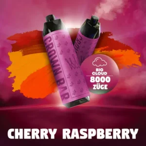 AL-Fakher-Crown-Bar-8000-Zuege-Einweg-E-Zigarette-Mit-Nikotin-Cherry-Raspberry