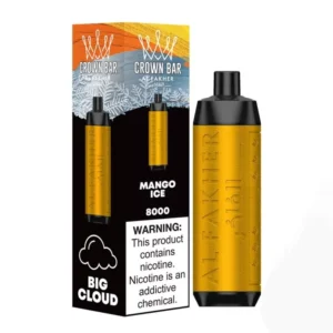 AL Fakher Crown Bar 8000 trekkingen Wegwerp E-sigaret Met Nicotine - Mango Ijs