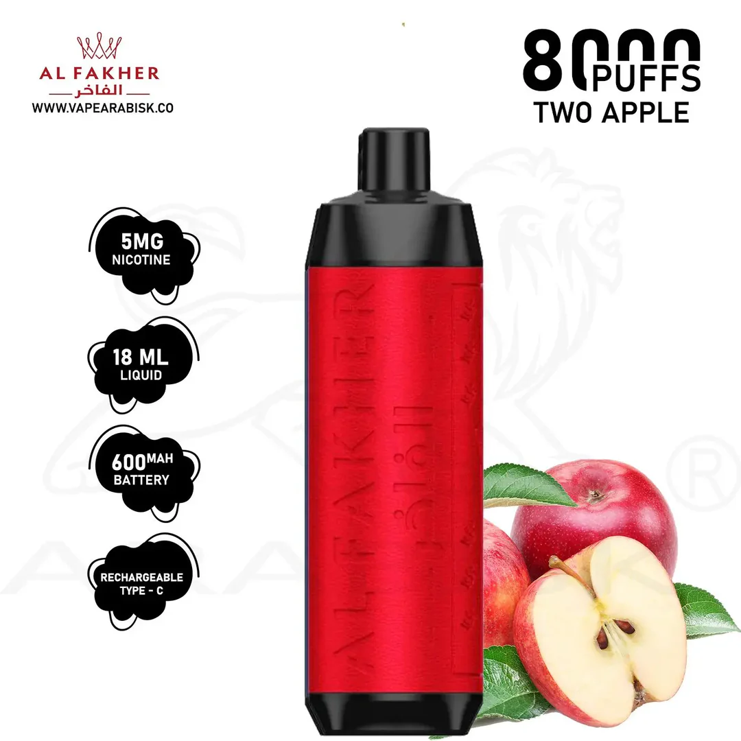 AL Fakher Crown Bar 8000 Puffs Disposable E-Cigarette With Nicotine -Two Apple 6 Attachment details AL-Fakher-Crown-Bar-8000-Puffs-Disposable-E-Cigarette-With-Nicotine-Two-Apple