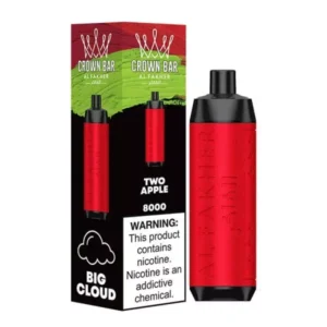 AL-Fakher-Crown-Bar-8000-Puffs-E-Cigarette-E-Cigarette-S-Nicotine-Two-Apple