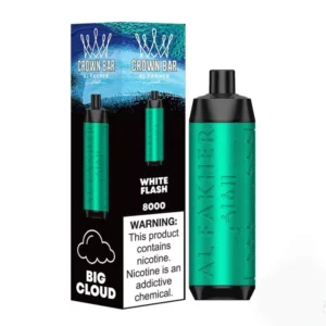 AL-Fakher-Crown-Bar-8000-Züge-Einweg-E-Zigarette-Mit-Nikotin-White-Flash becomes AL-Fakher-Crown-Bar-8000-Trekken-Wegwerp-E-Sigaret-Met-Nicotin-White-Flash