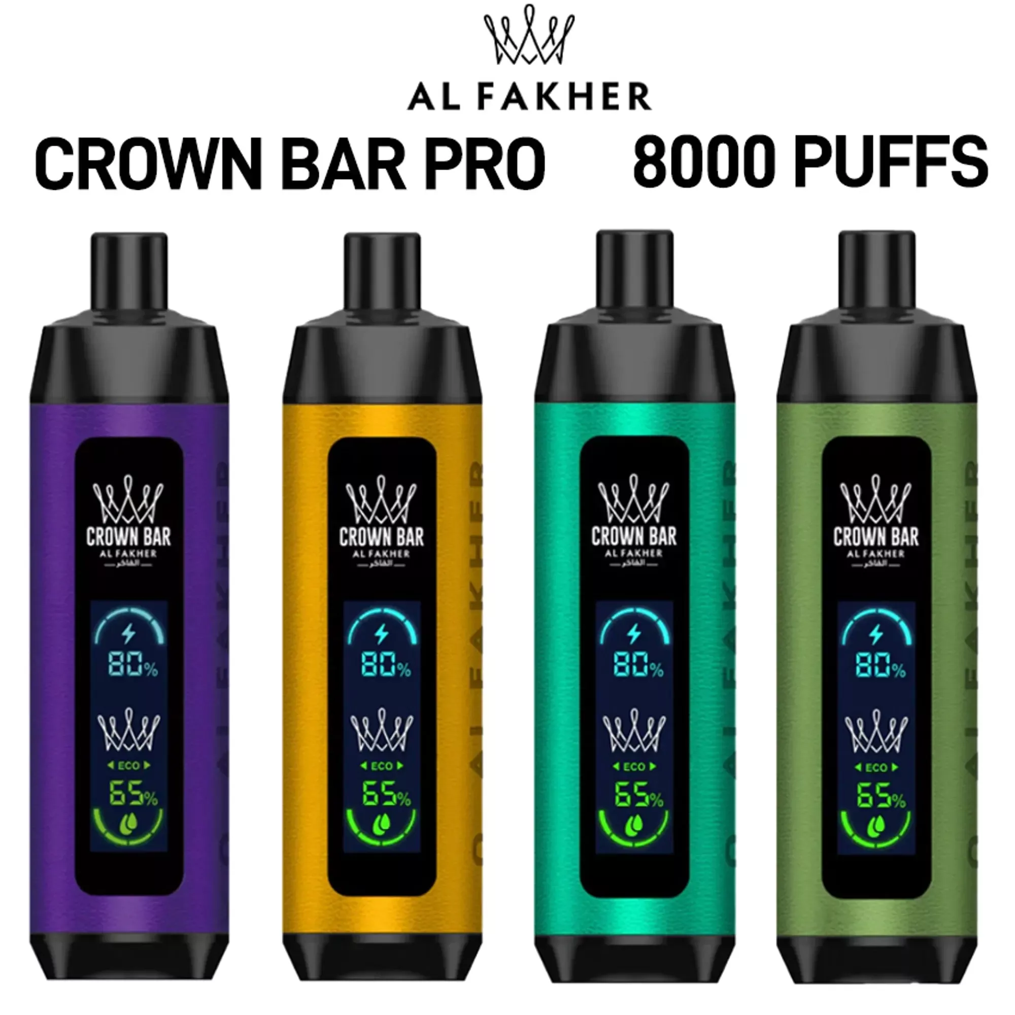 Al Fakher Crown Bar Big Cloud 8000 PRO treinen Wegwerp E-sigaret-Hubba