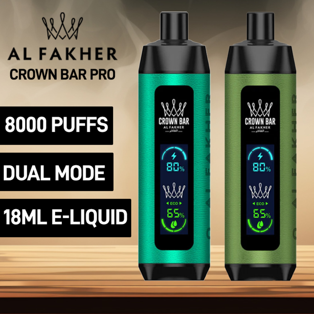 Al Fakher Crown Bar Big Cloud 8000 PRO puffs Disposable E Cigarette-Mango Ice