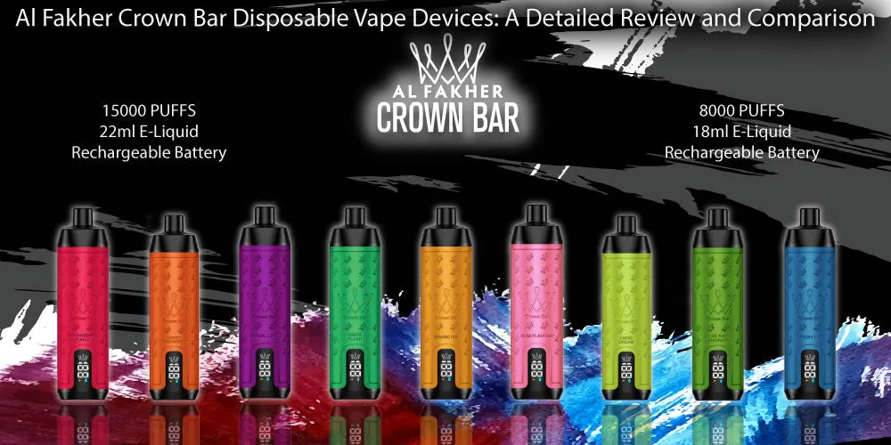 Appareils de vape jetables Al Fakher Crown Bar Un examen détaillé et une comparaison 1