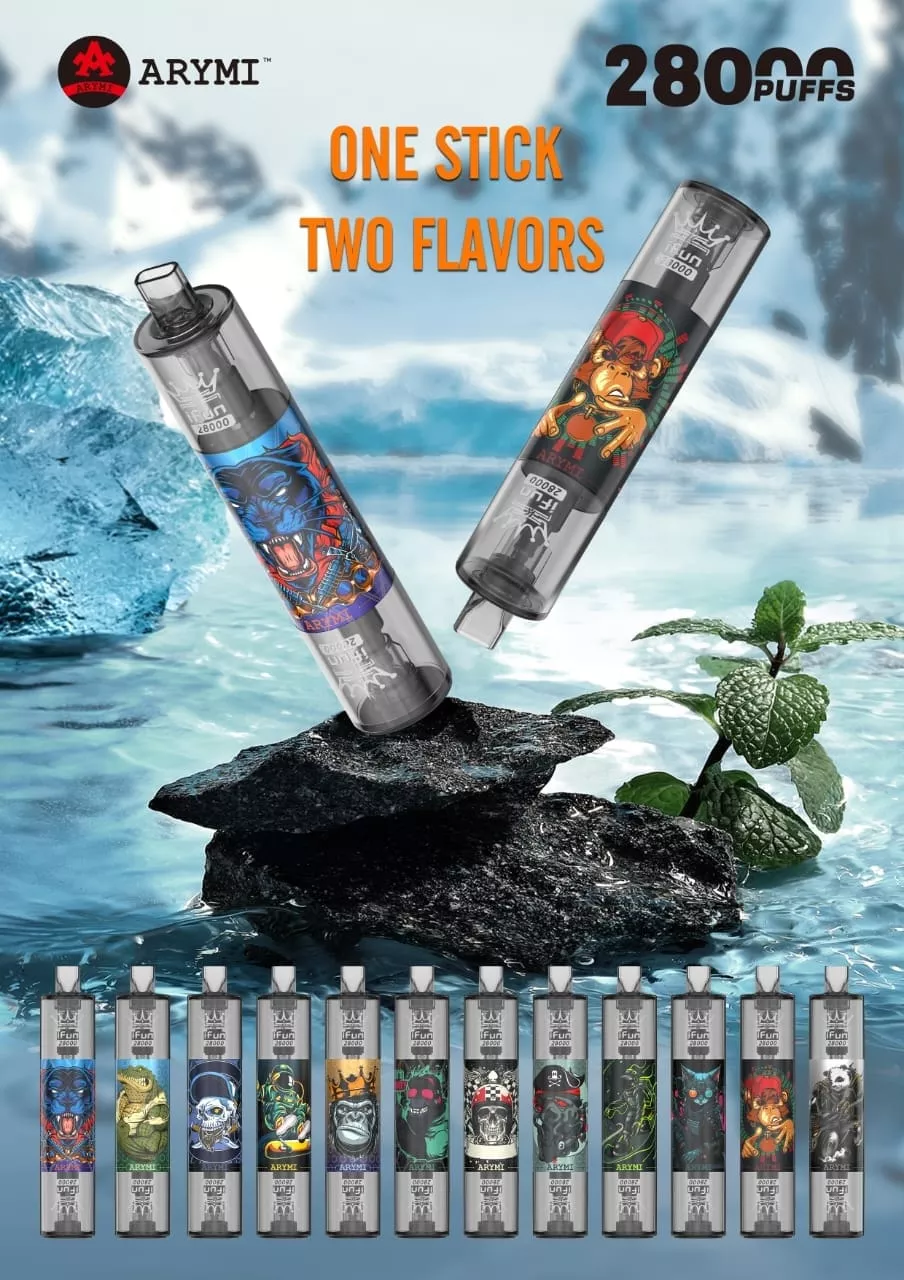 Arymi IFun 28000 Puffs Disposable E Cigarette - Juice Peach Ice - Strawberry Watermelon Bubble