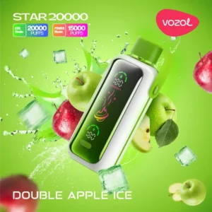 Vozol Star 20000 Puffs Dual Power Herlaadbare Wegwerp Vape Dubbele Appel Ijs