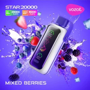 Vozol Star 20000 Puffs Dual Power Herlaadbare Wegwerp Vape Mixed Bessen
