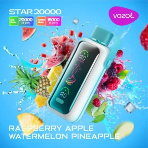 Vozol Star 20000 Puffs Dual Power Herlaadbare Wegwerp Vape Framboos appel watermeloen ananas